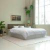 Havelock Engineered Wood Queen Size Bed In White Finish