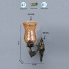 Devansh Metal Electric Wall Light in Antique gold Colour with Lavender Shade Count of 1 Light
