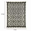 Imperial Knots Black and White Pixel Kilim Hand Woven Dhurrie 4x6 Feet