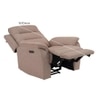 Silvana One Seater Motorized Fabric Recliner in Taupe Beige Colour