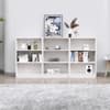 Hexa Engineered Wood Bookshelf Multipurpose Storage Rack in Frosty White Colour