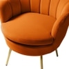 Melta Solid Wood Accent Chair in Orange Colour