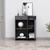 Hexa Red Multipurpose Storage Cabinet With 1 Drawer 1 Door in Slate Grey Colour