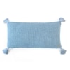 Moss Knit Cadet Blue Cotton Knitted Cushion Cover 12X20 Inches