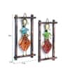 Desert Art Metal Handpainted Lady Musician Doll Wall Hanging Set of 2