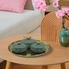 Metalsmith Metal Serveware Box Set of 4 with Tray Green Finish