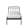 Hampton Metal Non Storage Single Bed in Satin Black Finish