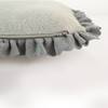 Ruffle Vanilla Grey Melange Light Grey Melange Cotton Knitted Cushion Cover 16 x 16 Inches