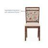 Alaine Dining Chair In Teak Finish With Calico Floral Colour