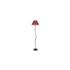 Bruno Blue Natural Fiber Floor Lamp with Black Iron Base