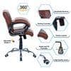 Liieancoinn Mid Back Executive Chair in Ten Brown Colour