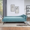 Kawa Velvet Chaise Launger in T Blue Colour