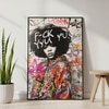 The Castle Decor Bold Graffiti Portrait Wall Art Framed Painting 20x30 Inch