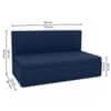 Aredo 3 Seater Velvet Pull Out Sofa Cum Bed in Navy Blue Color With Storage