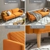 Versatile 3 Seater Sofa Cum Bed In Orange Color