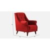Joplin Solid Wood Accent Chair in Red Colour