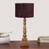 Devansh Brown Jute   Table Lamp With  Wood Natural Base (7X7X21.25 Inches)-17