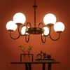 Eliante White Glass Chandelier, 2 Lights, Mild Steel And Glass, Modern Ceiling Light Fixture