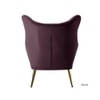 Dawson Solid Wood Accent Chair in Purple Colour