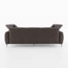 Regalon Low Profile 4 Seater Sofa with Slim Metal Legs Brown