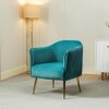 Celeo Solid Wood Accent Chair in Blue Colour