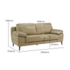 Europa 3 Seater Leatherette Sole in Light Green Colour