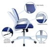 Mmarveal Mid Back Ergonomic Chair in Blue Colour