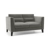 Lewis Sofa Set (Colour : Ash Grey Velvet, Cushion : Soft, Seater : 3+2+1)