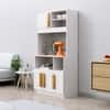 Hexa Red Crockery Unit Multipurpose Wooden Cabinet in Frosty White Colour