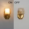 Morvah Single Light Brass Wall Fitting with Amber Glass