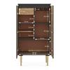 Dante Solid Wood Bar Cabinet in Black Finish