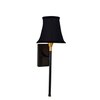 Devansh Metal Electric Wall Light in Black Colour with Black Shade Count of 1 Light
