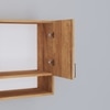 2 Doors Modular Wall Mounted Kitchen Cabinet With Organizer Shelf In Plateau Apple Finish