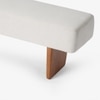 Attica Solid Wood Bench in Off White Colour