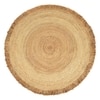 Hand Braided Jute Rug With Fringes