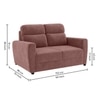 Alvaro Velvet 2 Seater Sofa Pink Color