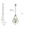 Arvin Gold Metal Hanging Light