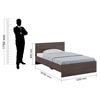 Leona Bed Without Storage in Choco Walnut Finish