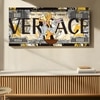 Luxury Dollar Bill Pop Art Canvas Wall Painting Money Theme Living Room Decor 22x46 Inch