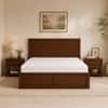 Nivaan Solid Wood Comfort Queen Bed Box Storage Provincial Teak Finish Mattress 60 x 78 Inches