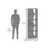 Paleo Solid Wood  Bookshelf in Danish Walnut Finish