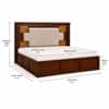 Nayra Solid Wood Comfort King Bed Hydraulic Storage Provincial Teak Finish Mattress 72 x 78 Inches