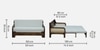 3 Seater Sofa Cum Bed In Sheesham Wood Finsih