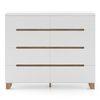 Oslo Engineered Wood Chest of 8 Drawers in White Finish