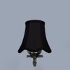 Devansh Gold Antique Wall Mounted Lamp With Black  Cotton Shade