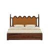 Tavora Sheesham Wood Queen Size Bed With Box Storage In Provincial Teak Finish
