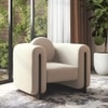 Reno Lounge Chair in White Himalaya Boucle Colour