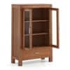 Carnegie Display Cabinet in Amber Walnut Finish