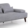 Barret 3 Seater Fabric Sofa in Grey Ice Colour