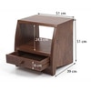 Siesta Solid Wood Bedside Table in Teak Finish
